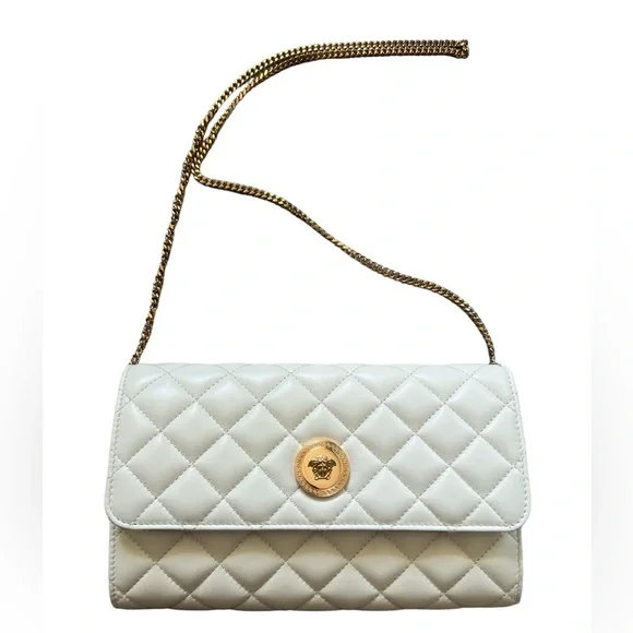 Versace Medusa Quilted Leather Clutch